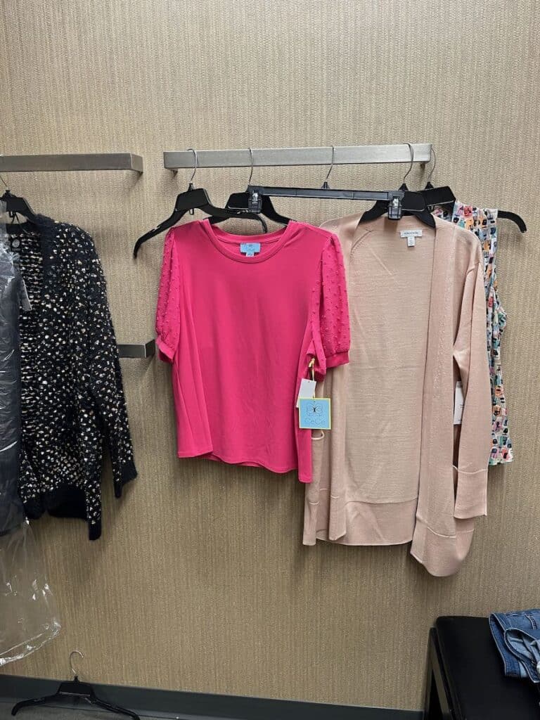 Clothes in nordstrom dressing room 2