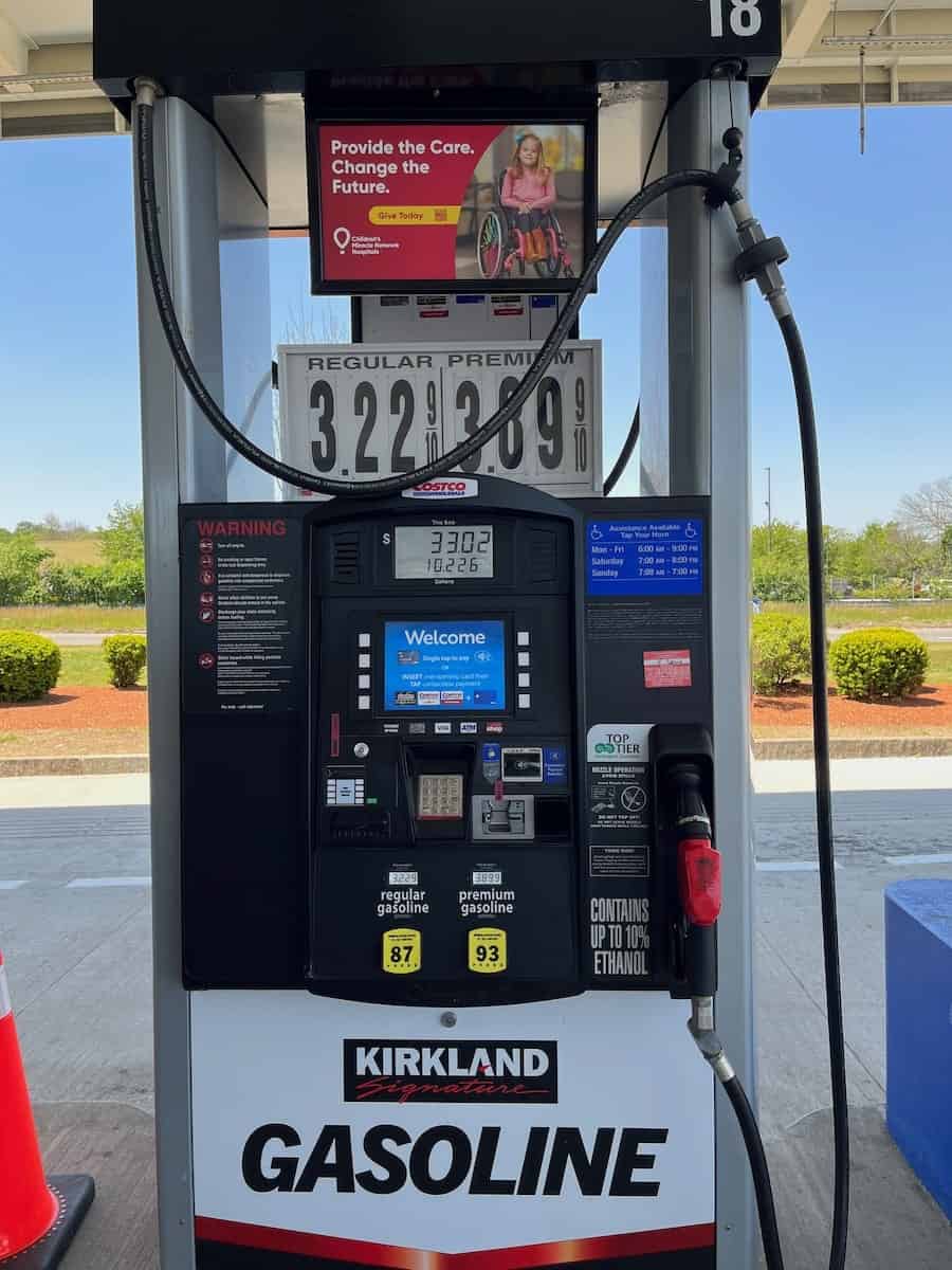 kirkland signature gasoline pump vertical