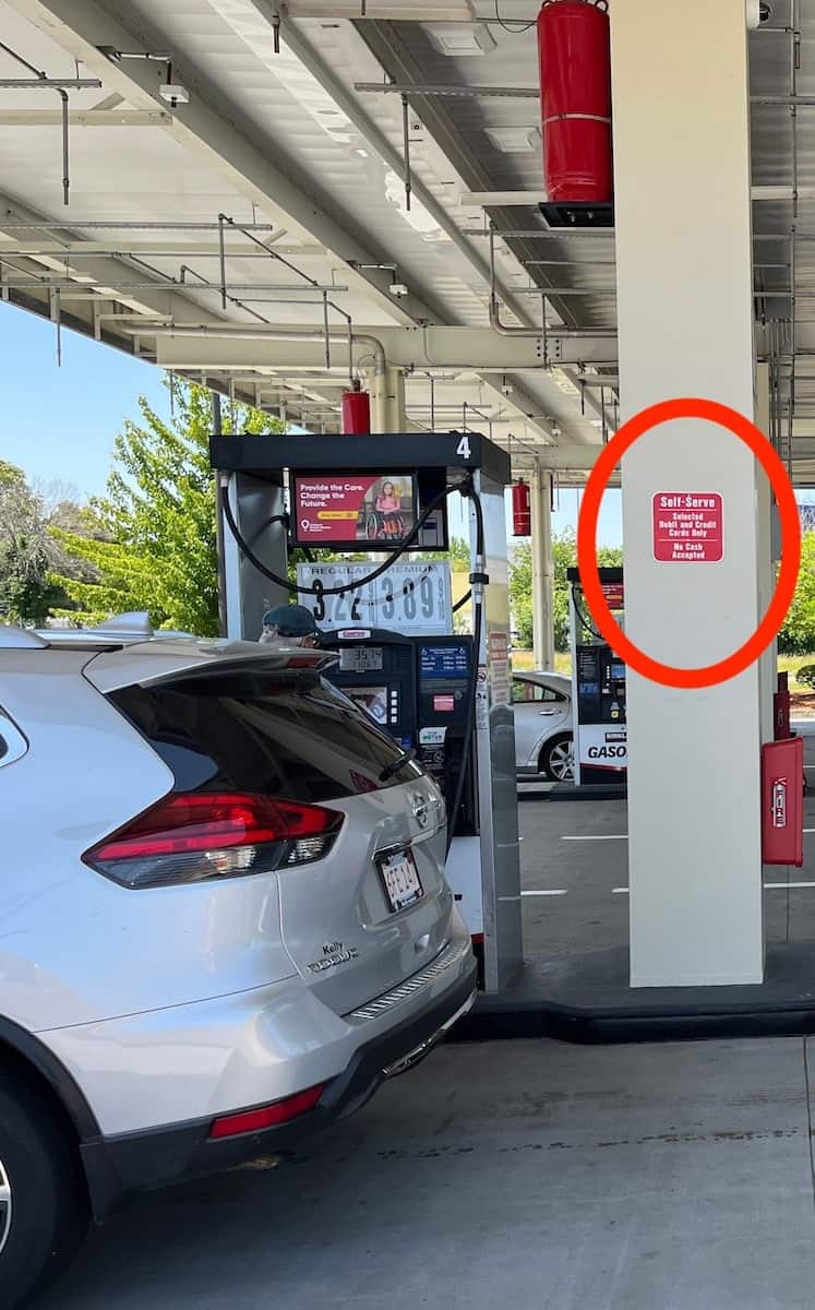 no cash accepted at costco gas stations