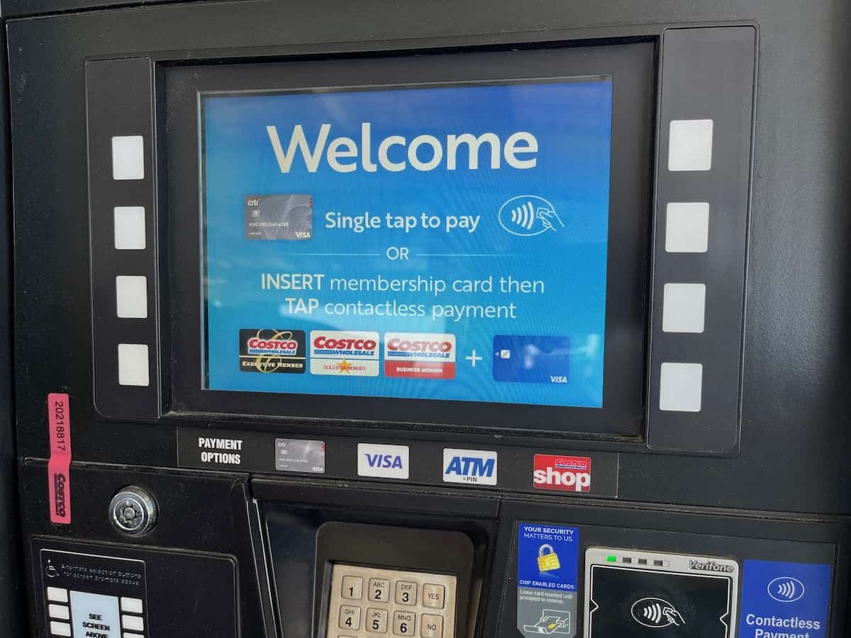 payment options at costco gas station pump